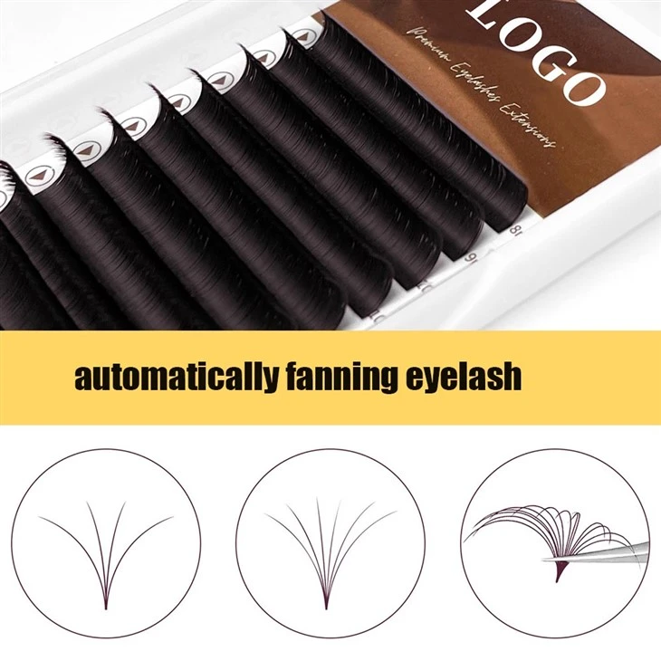 Brown Lash Extensions Easy Fan
